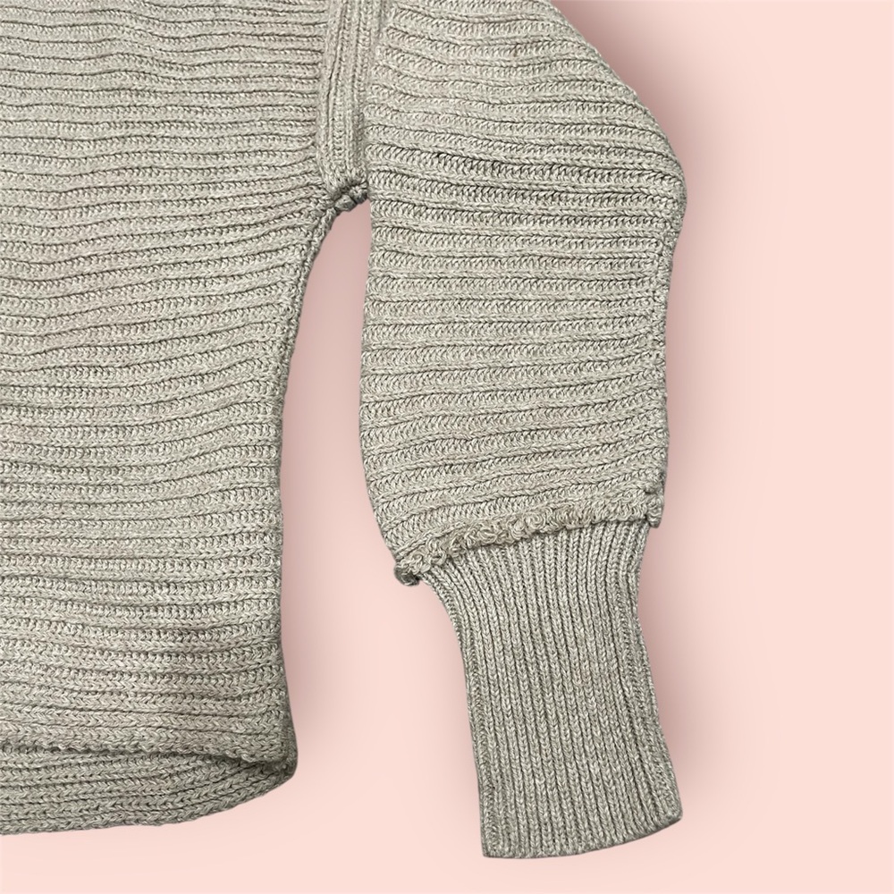✨HOST PICK✨ Free People Marlie beige Knit Deep Ribbed Pullover Sweater Medium - Picture 9 of 10
